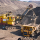 big yellow mining truck