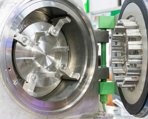 Detail inside chamber of stainless steel universal crusher fine grinder machine for foodstuff